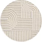 Ay. ART 1121 200 x 200 cm krém shaggy szőnyeg - kör