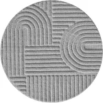 Ay. ART 1121 200 x 200 cm ezüst shaggy szőnyeg - kör