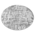 Kab. Modern MEFE Kör szőnyeg 8722 Vonalak vintage - szürke / fehér kör 120 cm