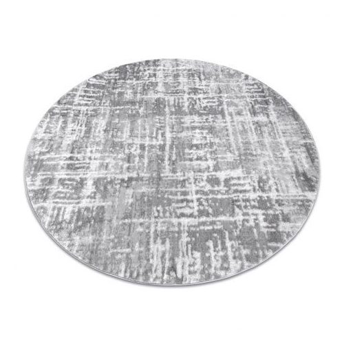 Modern MEFE Kör szőnyeg 8722 Vonalak vintage - szürke / fehér kör 120 cm