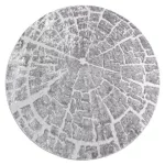 Kab. Modern MEFE szőnyeg Kör 6185 Fa Faipari - szürke kör 100 cm