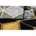 Modern GLOSS szőnyeg 400B 86 elegáns, glamour, art deco, 3D geometriai fekete / arany 240x330 cm