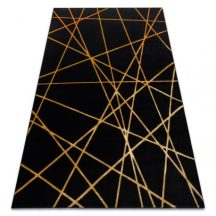  Modern GLOSS szőnyeg 406C 86 elegáns, glamour, art deco, geometriai fekete / arany 240x330 cm