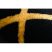Modern GLOSS szőnyeg 406C 86 elegáns, glamour, art deco, geometriai fekete / arany 240x330 cm