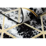 Kab. Modern GLOSS 3D szőnyeg 409A 82 Kocka elegáns, glamour, art deco fekete / arany / szürke 240x330 cm