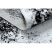 Modern GLOSS szőnyeg 8493 78 vintage, elegáns, szürke / fekete 80x150 cm