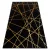 Kab. Modern GLOSS szőnyeg 406C 86 elegáns, glamour, art deco, geometriai fekete / arany 80x150 cm