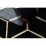 Modern GLOSS 3D szőnyeg 409C 86 Kocka elegáns, glamour, art deco fekete / arany 80x150 cm