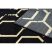 Modern GLOSS szőnyeg 407C 86 elegáns, glamour, art deco fekete / arany 200x290 cm