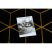 Modern GLOSS 3D szőnyeg 409C 86 Kocka elegáns, glamour, art deco fekete / arany 200x290 cm