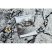 Modern GLOSS szőnyeg 528A 58 Márvány , kő, elegáns, glamour elefántcsont / fekete 160x220 cm