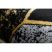 Modern GLOSS szőnyeg 400B 86 elegáns, glamour, art deco, 3D geometriai fekete / arany 160x220 cm