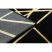Modern GLOSS szőnyeg 406C 86 elegáns, glamour, art deco, geometriai fekete / arany 160x220 cm