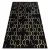 Kab. Modern GLOSS szőnyeg 407C 86 elegáns, glamour, art deco fekete / arany 160x220 cm