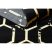 Modern GLOSS szőnyeg 407C 86 elegáns, glamour, art deco fekete / arany 160x220 cm