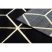 Modern GLOSS 3D szőnyeg 409C 86 Kocka elegáns, glamour, art deco fekete / arany 160x220 cm