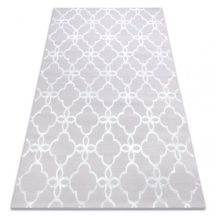   Modern MEFE szőnyeg 8504 Virágok - szürke / fehér 240x330 cm