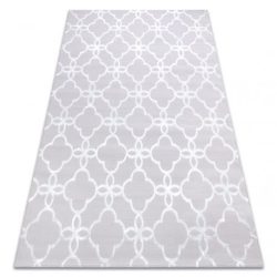 Modern MEFE szőnyeg 8504 Virágok - szürke / fehér 160x220 cm