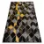 Kab. Modern GLOSS szőnyeg 400B 86 elegáns, glamour, art deco, 3D geometriai fekete / arany 140x190 cm