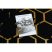 Modern GLOSS szőnyeg 407C 86 elegáns, glamour, art deco fekete / arany 180x270 cm