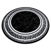   Modern GLOSS szőnyeg kör 2813 87 elegáns, keret, görög fekete kerék 150 cm