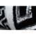 Modern GLOSS szőnyeg kör 2813 87 elegáns, keret, görög fekete kerék 150 cm