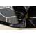 Modern GLOSS szőnyeg kör 400B 86 elegáns, glamour, art deco, 3D geometriai fekete / arany kör 120 cm