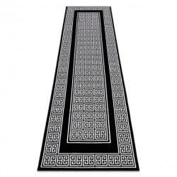 Modern GLOSS szőnyeg, futószőnyeg 6776 85 elegáns, görög fekete / elefántcsont 80x300 cm