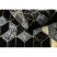 Modern GLOSS szőnyeg, futószőnyeg 400B 86 elegáns, glamour, art deco, 3D geometriai fekete / arany 80x300 cm