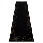 Kab. Modern GLOSS szőnyeg, futószőnyeg 408C 86 elegáns, glamour, art deco fekete / arany 80x300 cm