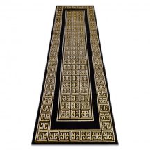   Modern GLOSS szőnyeg, futószőnyeg 6776 86 elegáns, görög fekete / arany 80x250 cm