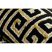 Modern GLOSS szőnyeg, futószőnyeg 6776 86 elegáns, görög fekete / arany 80x200 cm