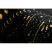 Modern GLOSS szőnyeg, futószőnyeg 408C 86 elegáns, glamour, art deco fekete / arany 80x200 cm