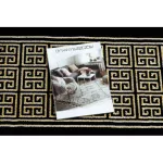 Kab. Modern GLOSS szőnyeg, futószőnyeg 6776 86 elegáns, görög fekete / arany 70x250 cm