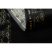 Modern GLOSS szőnyeg, futószőnyeg 408C 86 elegáns, glamour, art deco fekete / arany 70x200 cm