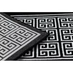 Kab. Modern GLOSS szőnyeg, futószőnyeg 6776 85 elegáns, görög fekete / elefántcsont 60x300 cm