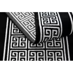 Kab. Modern GLOSS szőnyeg, futószőnyeg 6776 85 elegáns, görög fekete / elefántcsont 60x300 cm