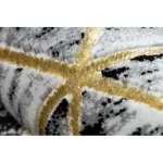 Kab. Modern GLOSS szőnyeg, futószőnyeg 409A 82 Kocka elegáns, glamour, art deco fekete / szürke / arany 60x300 cm