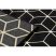 Modern GLOSS szőnyeg, futószőnyeg 409C 86 Kocka elegáns, glamour, art deco fekete / arany 60x300 cm