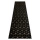 Modern GLOSS szőnyeg, futószőnyeg 409C 86 Kocka elegáns, glamour, art deco fekete / arany 60x250 cm