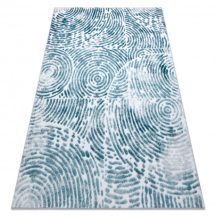   Modern MEFE szőnyeg 8725 Körök ujjlenyomat - krém / kék 180x270 cm