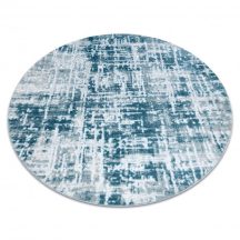   Modern MEFE Kör szőnyeg 8722 Vonalak vintage - krém / kék kör 100 cm