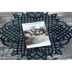 Kab. CORE szőnyeg W9797 Rozetta - Structural, két szintű, kék / szürke 120x170 cm