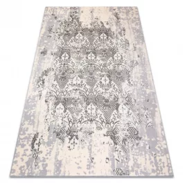   Kab. CORE szőnyeg W3824 Ornament Vintage - Structural, két szintű, krém / szürke 80x150 cm