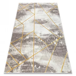   Kab. CORE szőnyeg 1818 Geometriai - Structural, két szintű, elefántcsont / arany 160x220 cm