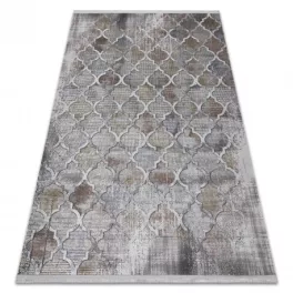   Kab. Modern LUCE 75 Marokkói Trellis vintage - szürke / mustár 134x190 cm szőnyeg