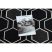 Szőnyeg SPRING 20404993 Hatszög szizál, hurkolt - fekete 120x170 cm