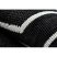Szőnyeg SPRING 20404993 Hatszög szizál, hurkolt - fekete 120x170 cm