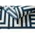 Szőnyeg SPRING 20421994 labirintus szizál, hurkolt - krém / kék 120x170 cm