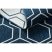 Szőnyeg SPRING 20404994 Hatszög szizál, hurkolt - kék 80x150 cm